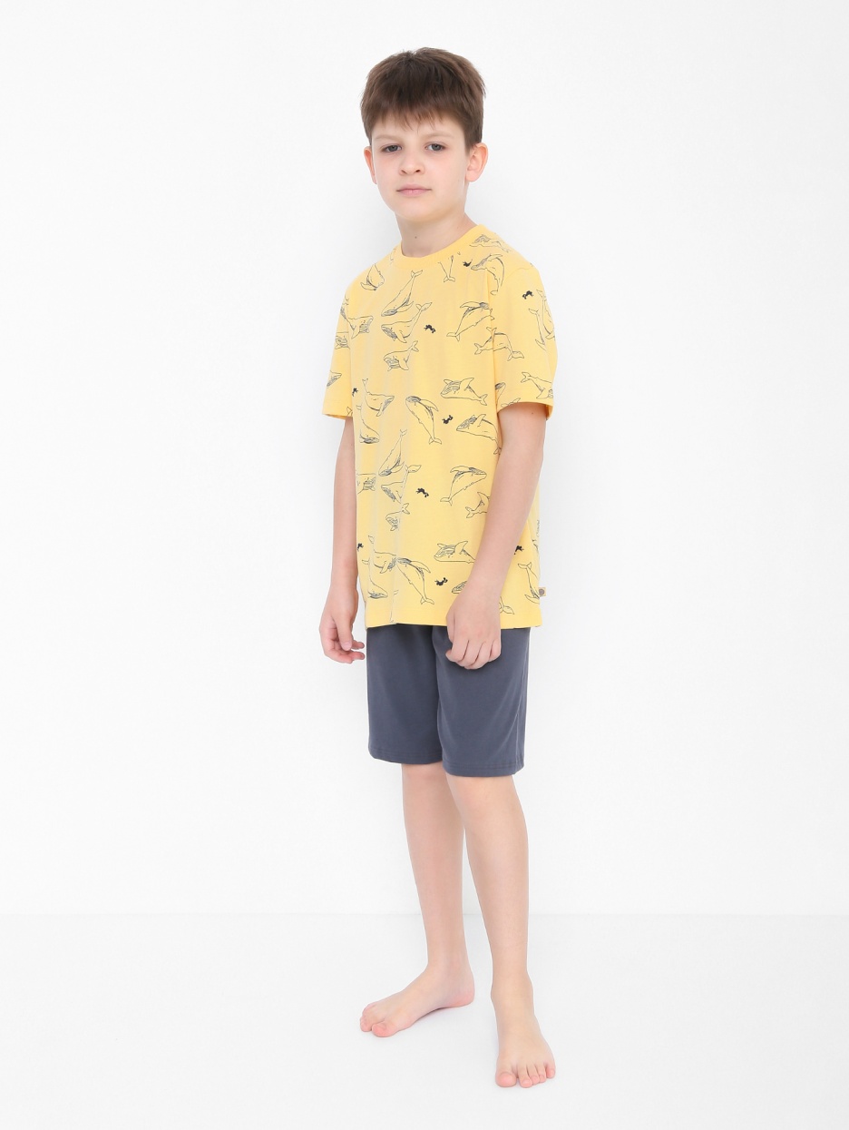 Хлопковая пижама с узором - МодельОбщийВид